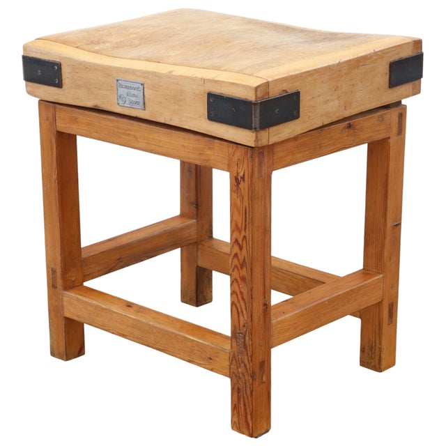 Vintage Mid-Century Butcher’s Block – Kitchen Side Work Top / Occasional Table Full of authentic charm and character, this...