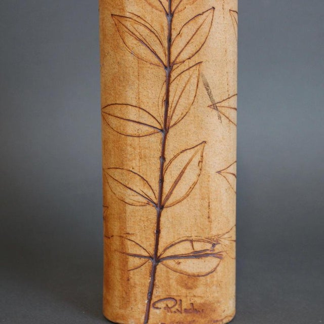 French Stoneware Vase by Raymonde Leduc, 1960s-1970s For Sale - Image 9 of 17