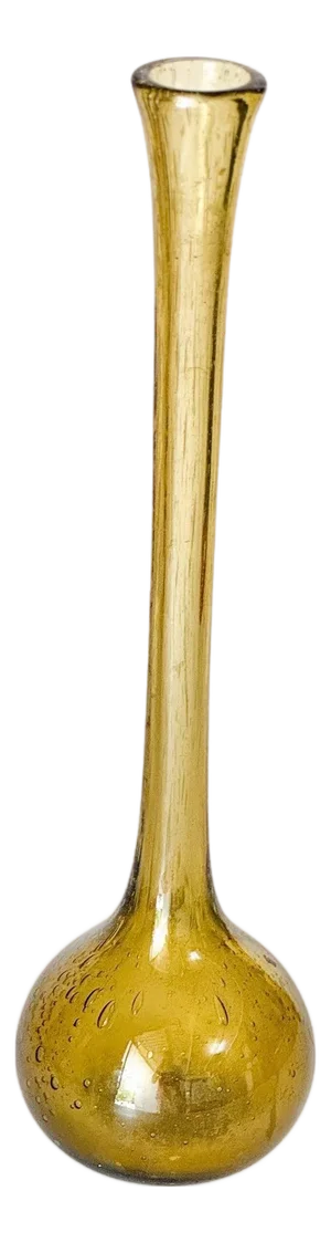 Tall Bubble Glass Bud Vase, 1960s