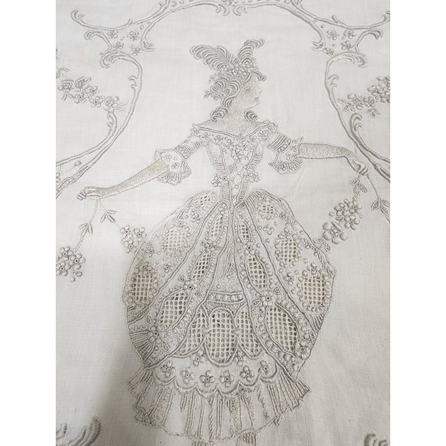 Exquisite Antique Embroidered Handkerchief For Sale - Image 4 of 16