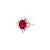 An exquisite ruby, weighing 2.25 carats, is the centerpiece of this contemporary ring. The oval-shaped ruby is of...