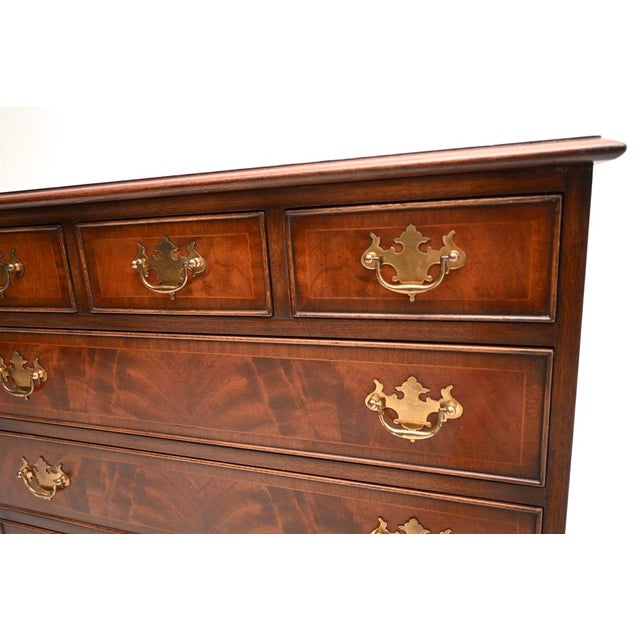 Brown Antique Georgian Chest of Drawers, 1950 For Sale - Image 8 of 10
