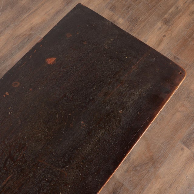 20th Century Danish Brown Painted Pine Small Chest of Drawers For Sale - Image 6 of 11