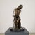 Art Nouveau Parisienne Lady Bronze, Seated at Café Table on Marble – 14” Tall For Sale - Image 4 of 11