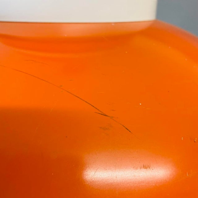 Space Age Scandinavian Modern Orange Metal Light Fixture, 1970s For Sale - Image 12 of 15