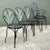 Vintage Cast Aluminum Cat Tail Dining Table Set of 5 For Sale - Image 9 of 12