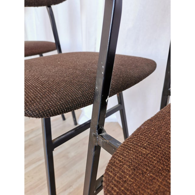 Vintage Dining Chairs with Brown Fabric from Stol Kamnik, 1970s, Set of 4 For Sale - Image 13 of 18