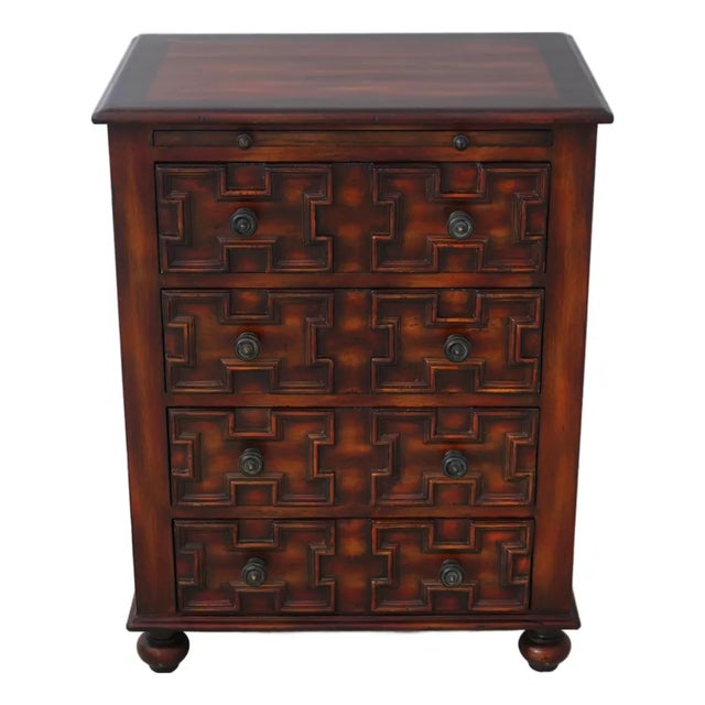 Continental Style 4 Drawer Occasional Chest For Sale