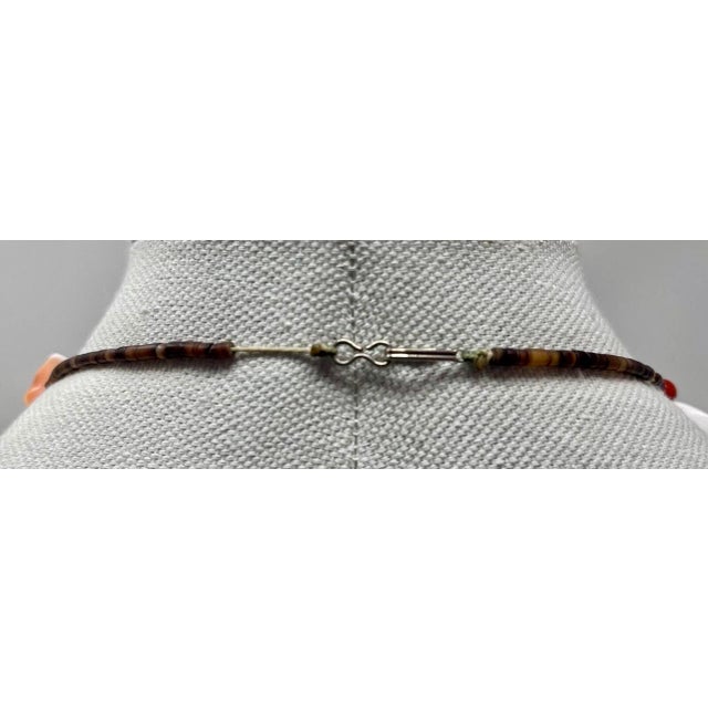 Vintage Native American statement necklace, unisex in design. Rare Find! Turquoise nuggets, Spiny Oyster Shell, Curly...