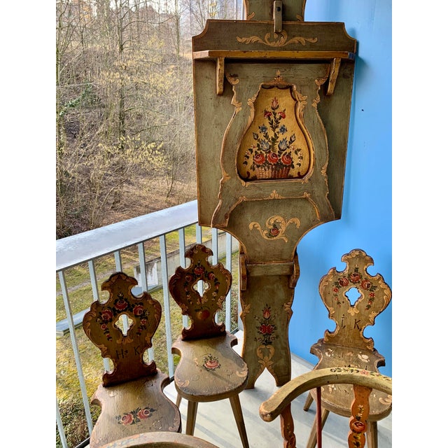 Brown Alpine Chairs and Folding Table, Set of 7 For Sale - Image 8 of 18