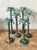 Late 20th Century Vintage Coastal Patinated Cast Metal Palm Tree Candlesticks - Set of 6 For Sale - Image 5 of 5