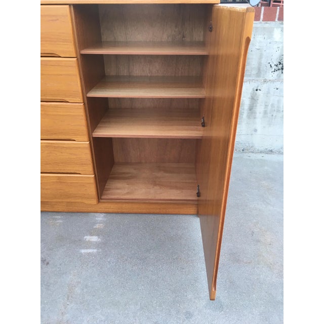 Danish Modern Gentlemen’s Chest Highboy in Solid Teak Manner of Scan Coll Denmark For Sale In Denver - Image 6 of 12