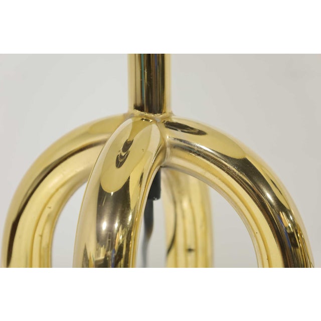 Mid-Century Modern 1980s Danish Brass Finish Lamp For Sale - Image 3 of 7