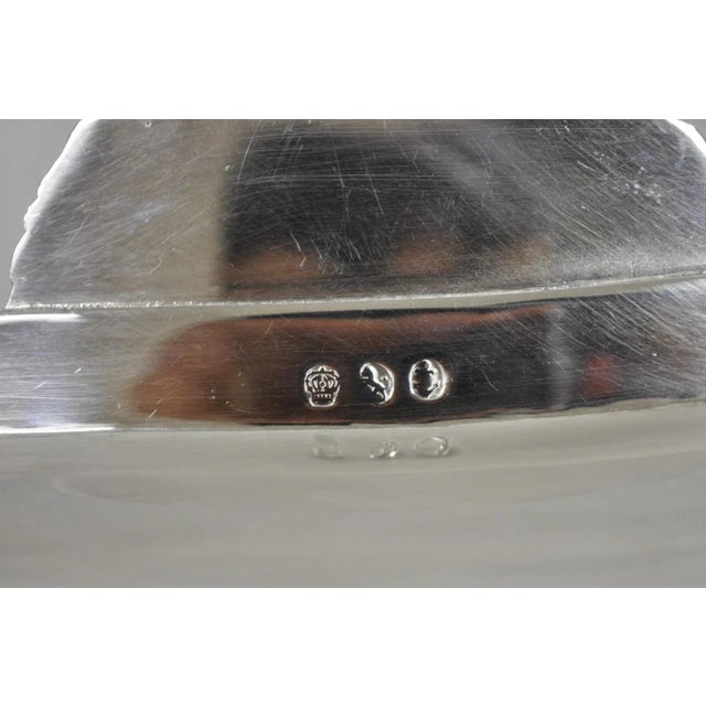 Antique English Victorian Scalloped Silver Plated Serving Dish Platter With Divider For Sale - Image 9 of 12