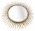Patinated Gold Sunburst Mirror, 1970s For Sale