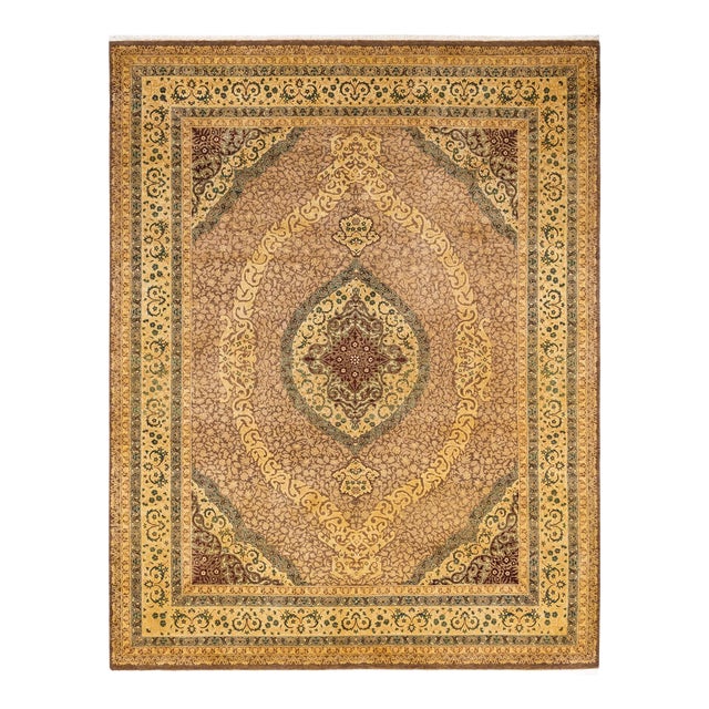 Mogul, One-of-a-Kind Hand-Knotted Area Rug - Brown, 8' 1" x 10' 3" For Sale