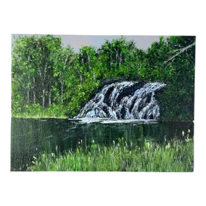 "Chasing Waterfalls" Contemporary Original Impressionist Style Landscape Painting by Deb Bossert