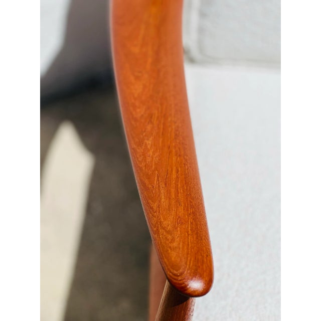 Brown Mid 20th Century Mid Century Modern Danish Teak Lounge Chairs With New Italian Boucle Cushions by Grete Jalk for France & Daverkosen - A Pair For Sale - Image 8 of 10