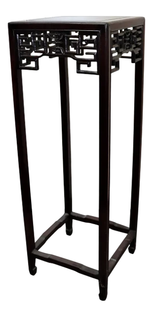 Chinese Rosewood Pierce Carved Plant Stand