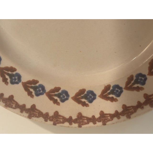 Ceramic Antique Stick Spatterware Plate - Mayer Pottery, Trenton Nj For Sale - Image 7 of 7