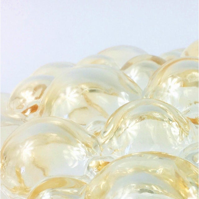Mid-Century Modern 1970s Mid-Century Modern Amber Bubble Glass Wall Light/Sconce or Flush Mount/Ceiling Light by Helena Tynell for Limburg, Germany For Sale - Image 3 of 8