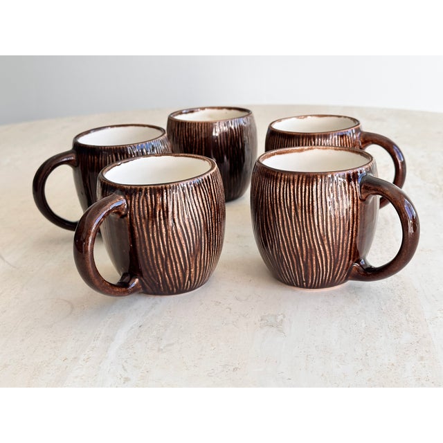 Coconut Mugs by Tiki Farm - Set of 5 For Sale - Image 4 of 8