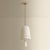 Traditional Hudson Valley Lighting Omi 9 in. 1 Light Pendant in Patina Brass and Ceramic Ivory Crackle Finish For Sale - Image 3 of 8