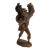 Vintage German Oberammergau Anri Wood Carving Figure 10” Tall. Boy Eating Grapes For Sale