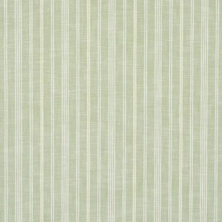 Schumacher X Mark D. Sikes Lucy Stripe Fabric In Leaf Green For Sale