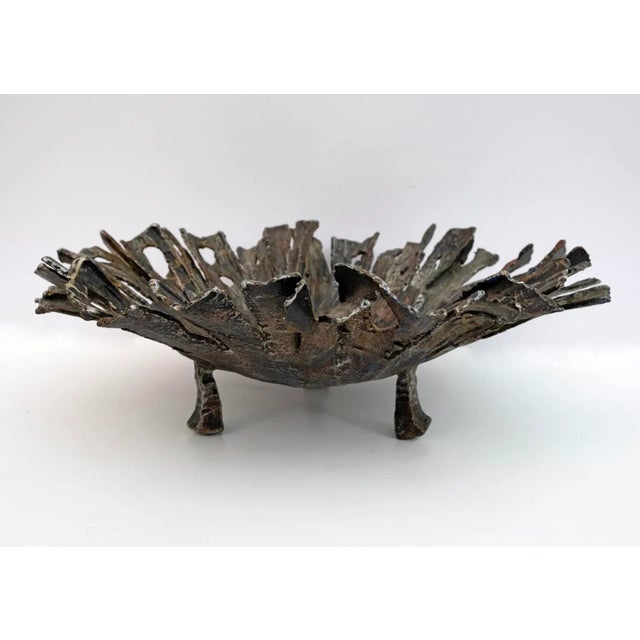 1970s Brutalist Centerpiece in Forged Iron by Salvino Marsura, 1970s For Sale - Image 5 of 8