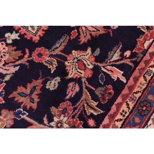 1980s Antique Ardbeel Blue/Beige Wool Rug - 6'11'' X 10'5'' For Sale - Image 5 of 10