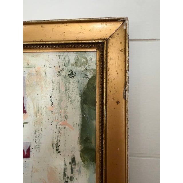 Paint Original Abstract Painting in Antique Gilt Frame by Shannon Weir For Sale - Image 7 of 10