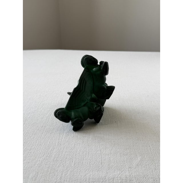 Art Deco Ingrid Ashtray in Malachite Glass by Arthur Pleva for Curt Schlevogt, 1930s For Sale - Image 6 of 9