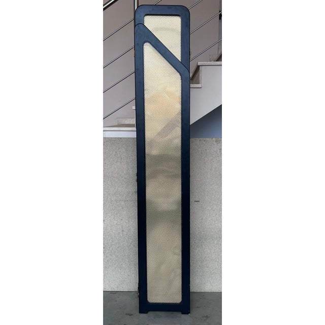 Art Deco Room Divider Black Ebonized Wood and Gold Metal Screens For Sale - Image 18 of 18