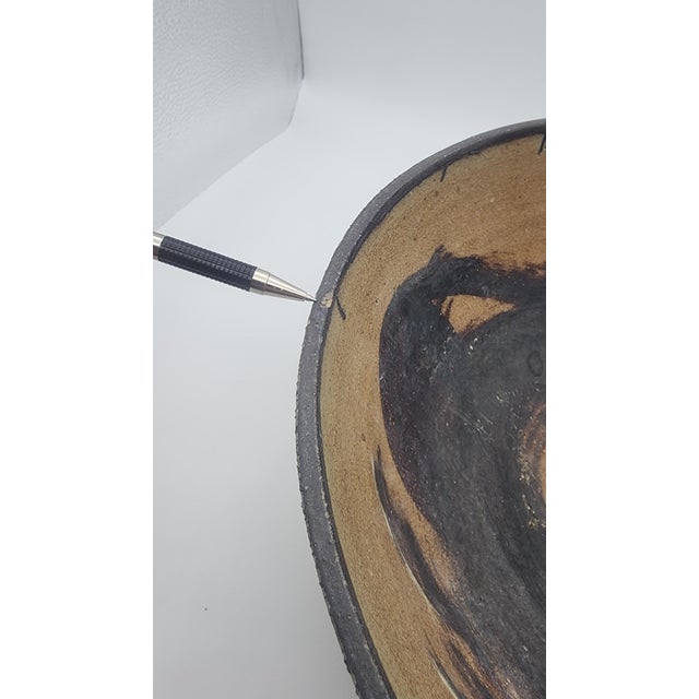 Mid-Century Modern Mid 20th Century Large Studio Pottery Bowl For Sale - Image 3 of 6