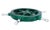 Vintage Nautical Handcrafted Green Wooden Ship Wheel With Aluminium Hub & Handle For Sale - Image 6 of 6