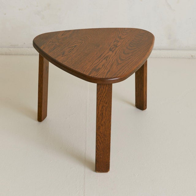 Set of Three French Oak Triangular Nesting Tables, 1970s For Sale - Image 10 of 18
