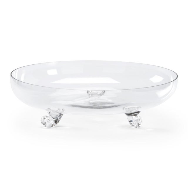 Wildwood Clear Glass Footed Bowl For Sale In Raleigh - Image 6 of 6