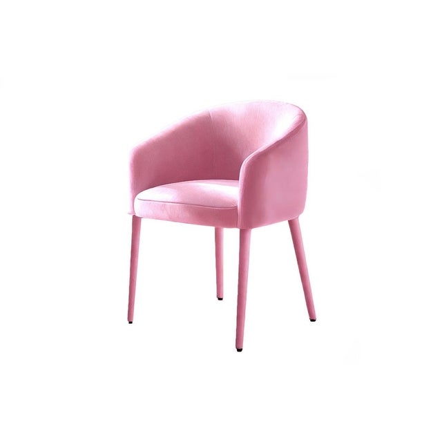 Utopía Dining Chair in Pink Velvet from Moanne For Sale - Image 6 of 6