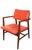 Gunlocke Mid 20th Century Orange Vinyl Seat Arm Chair For Sale - Image 4 of 10