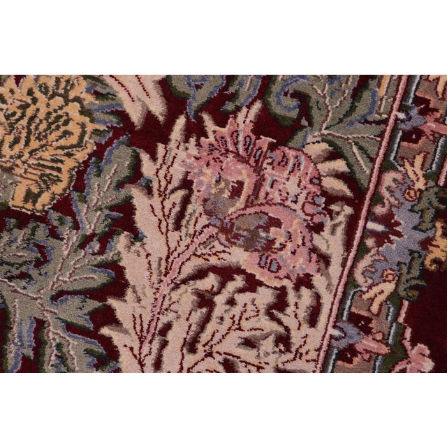 Shabby Chic 1990's Pak-Persian Red/Red Wool Rug - 2'1'' X 3'9'' For Sale - Image 4 of 9