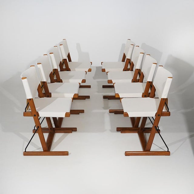 Contemporary Nina and Santa Maria Chairs by Piero De Martini for Cassina, 1970s, Set of 8 For Sale - Image 3 of 16