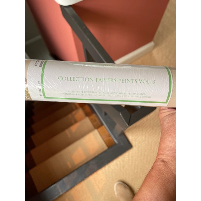 2010s Gold and Cream Floral Menorca Wallpaper by Manuel Canovas For Sale - Image 5 of 6