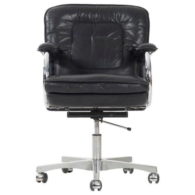Frank Mariani Leather Desk Chair For Sale - Image 11 of 11