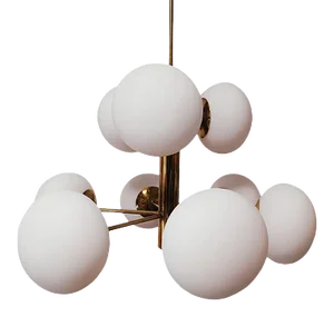 Brass Sputnik 9-Light Ceiling Lamp