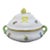 Herend Porcelain Mini Tureen Sugar Bowl Jar With Lemon Finial Lid For Sale