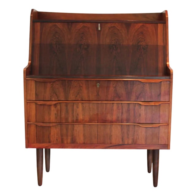 Vintage Norwegian Mahogany Secretaire, 1960 For Sale