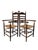 Stunning and elegant pair of Rusic ladder back armchairs. Striking Dutch design from the 1900s. Solid patinated beech...