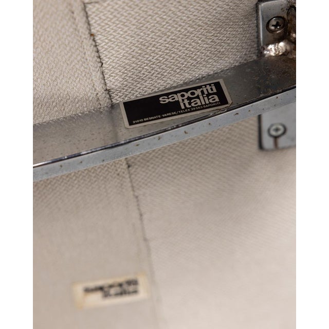 Vintage Dining Chairs Mod. Inaly by Giovanni Offredi for Saporiti, 1970s, Set of 6 For Sale - Image 9 of 10