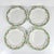 Set of 4 Sarreguemines "Maroussia" dinner plates, early 20th century White, green, orange and black Dimensions: Diameter:...